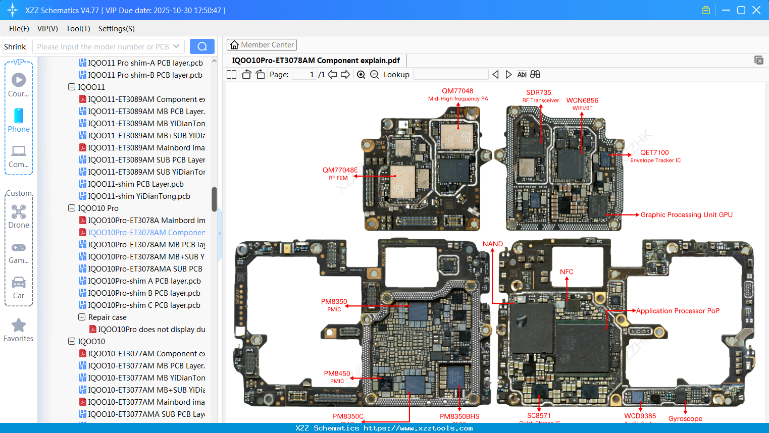 VIVO IQOO10Pro-ET3078AM Component Explain